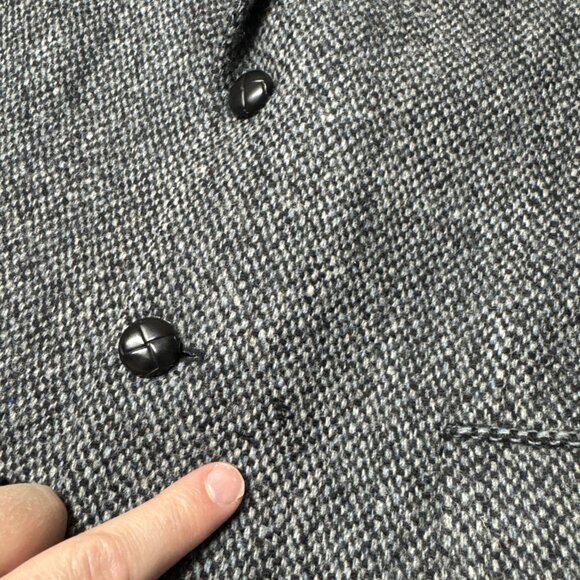 Harris Tweed Men's 40 Gray Blue  Scottish Wool Blazer Sports Jacket Moores - Picture 9 of 9